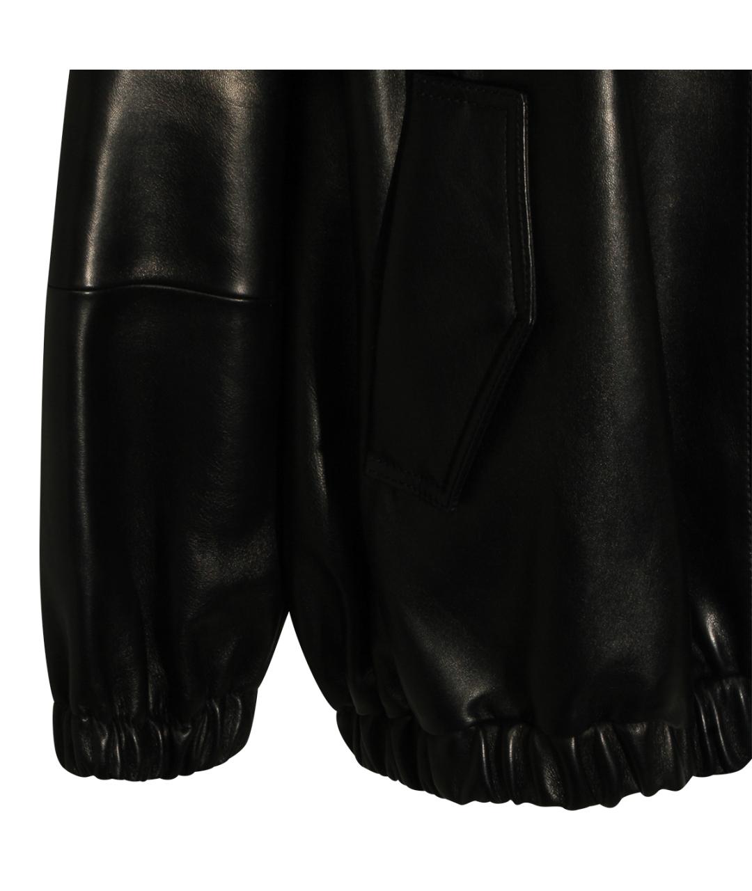 BRUNELLO CUCINELLI Черная кожаная куртка, фото 4