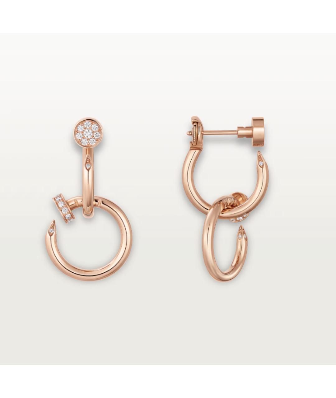 CARTIER Золотые серьги из розового золота, фото 2
