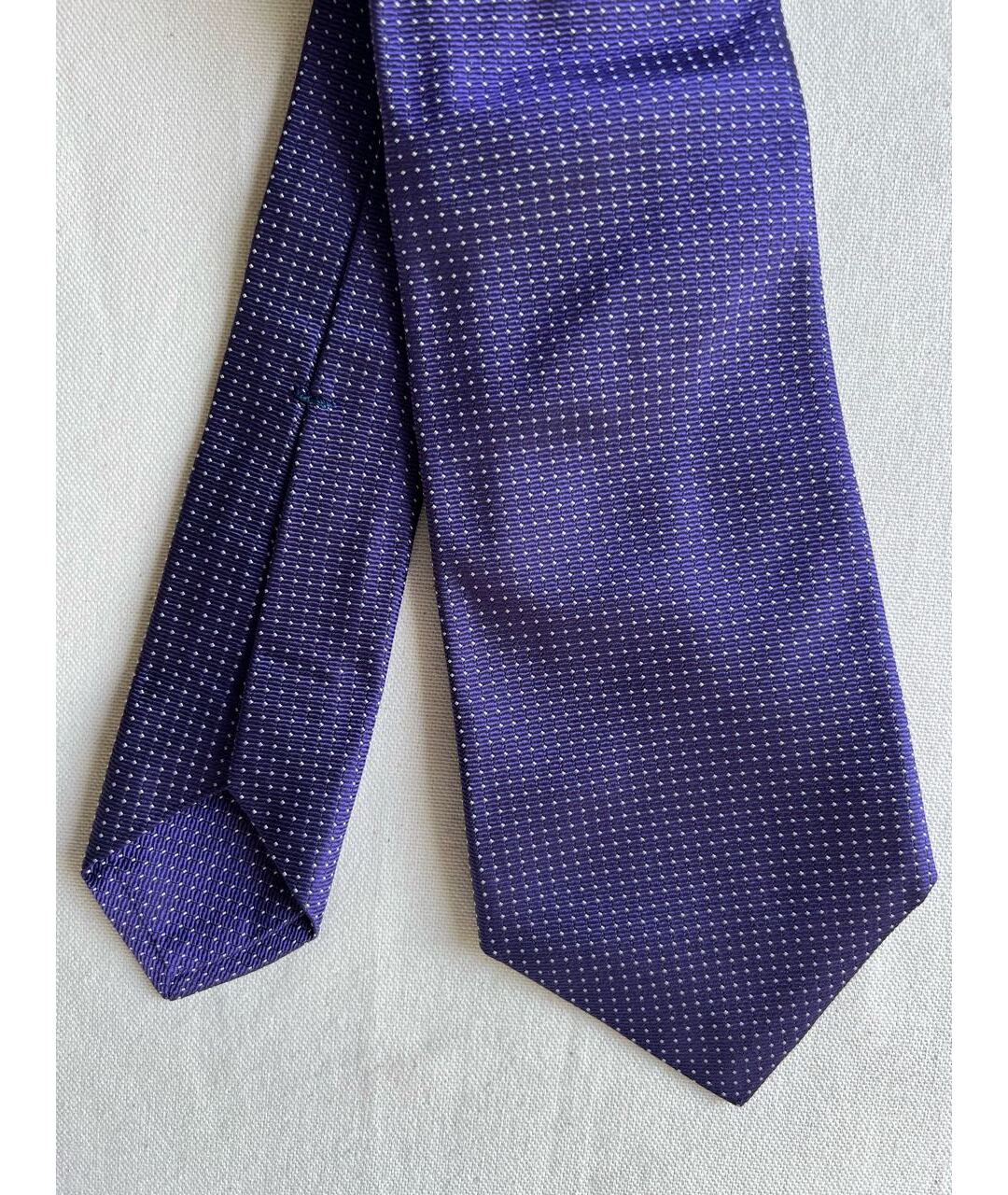 KITON Фиолетовый шерстяной галстук, фото 2