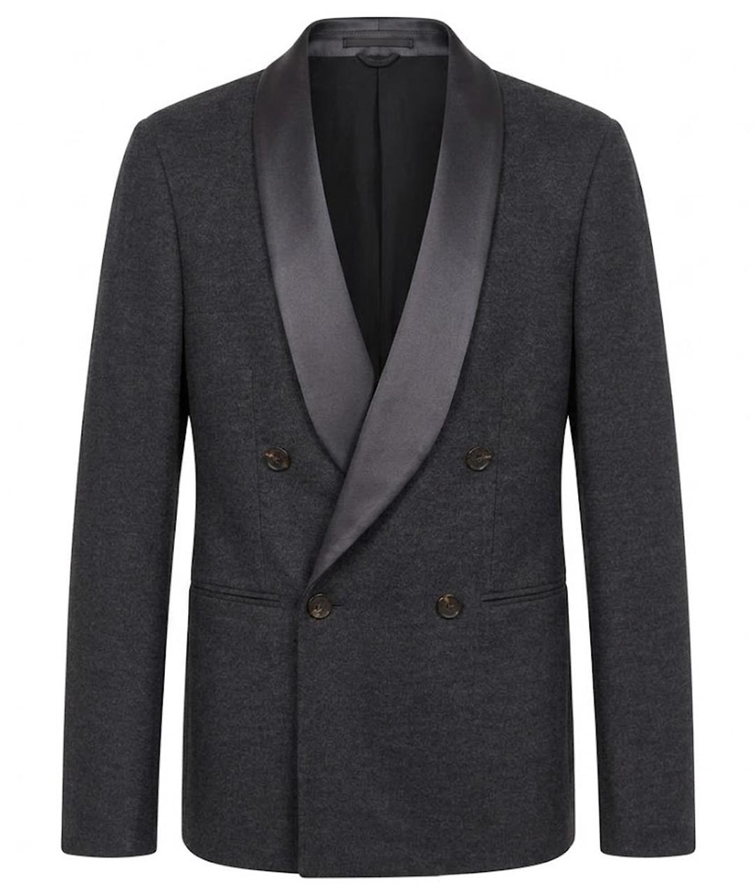 BRUNELLO CUCINELLI Серый шерстяной жакет/пиджак, фото 1