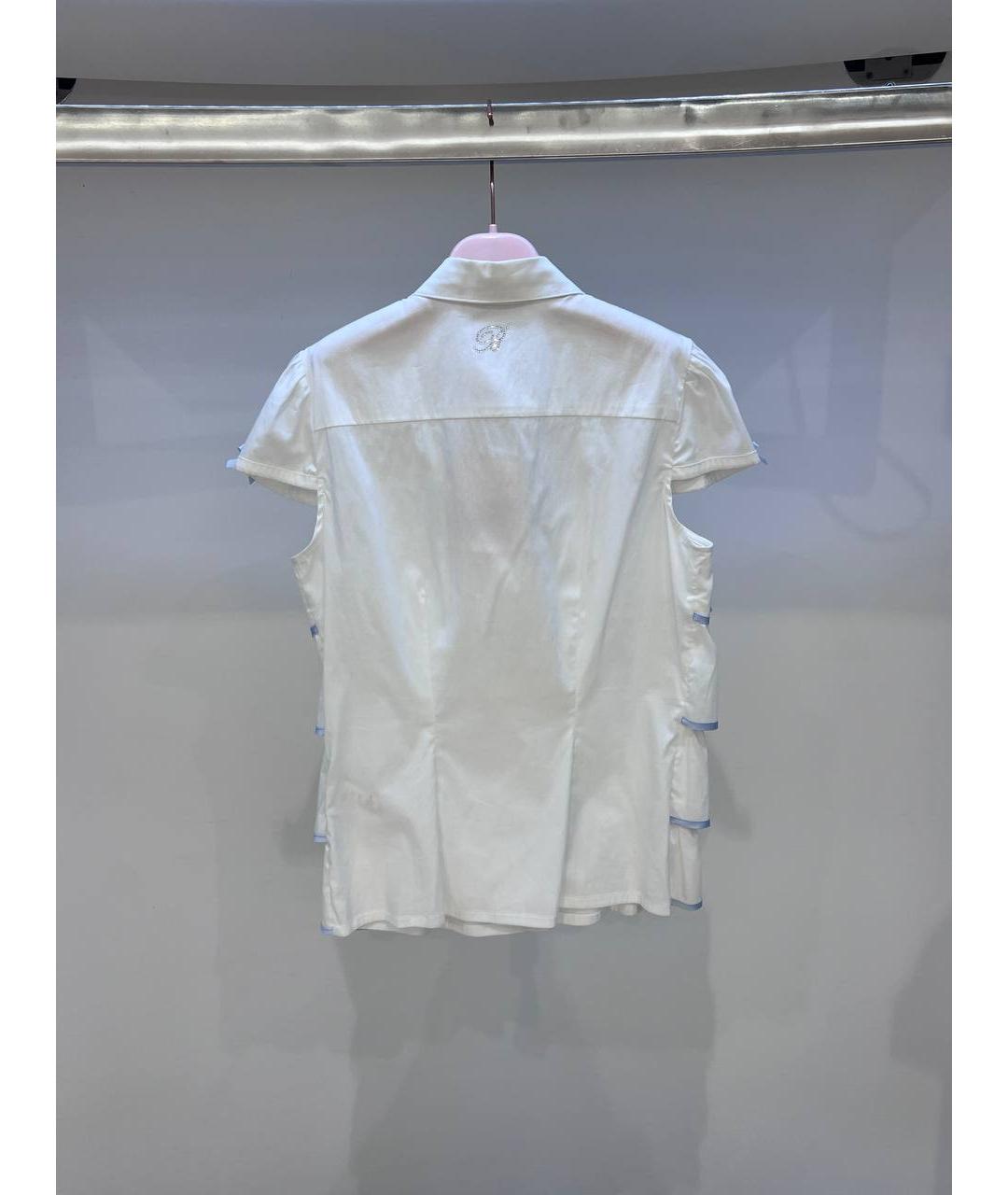 MISS BLUMARINE Белый хлопковый детская футболка / топ, фото 3