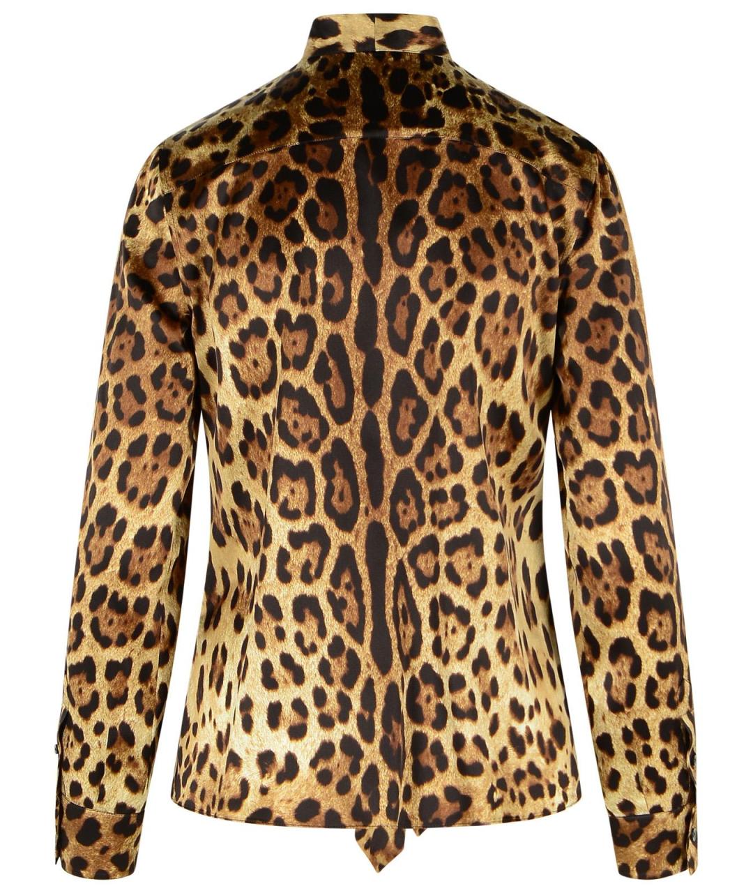 DOLCE&GABBANA Коричневая шелковая рубашка, фото 3