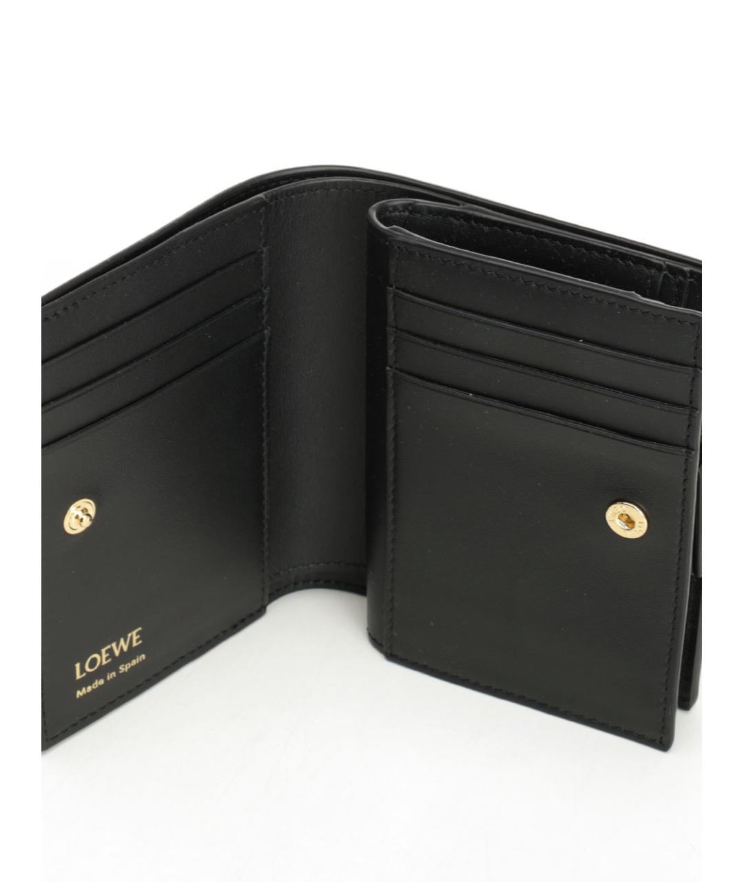LOEWE Черный кожаный кошелек, фото 4