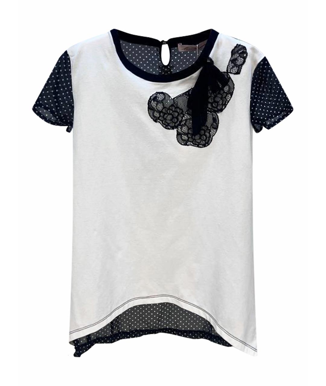 MISS BLUMARINE Белый хлопковый детская футболка / топ, фото 1