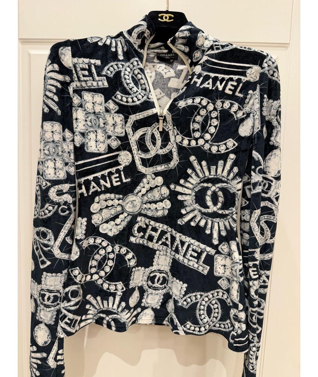 CHANEL Черная велюровая водолазка, фото 5