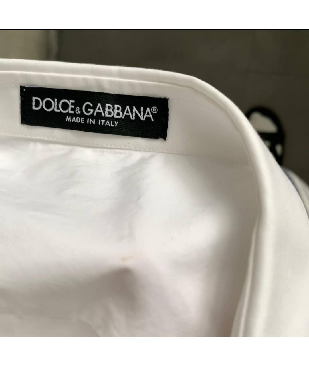 DOLCE&GABBANA Белая хлопковая блузы, фото 5