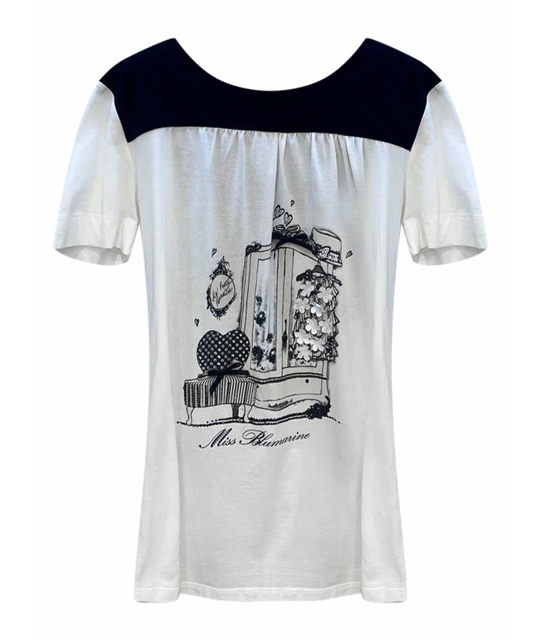 MISS BLUMARINE Белый хлопковый детская футболка / топ, фото 1