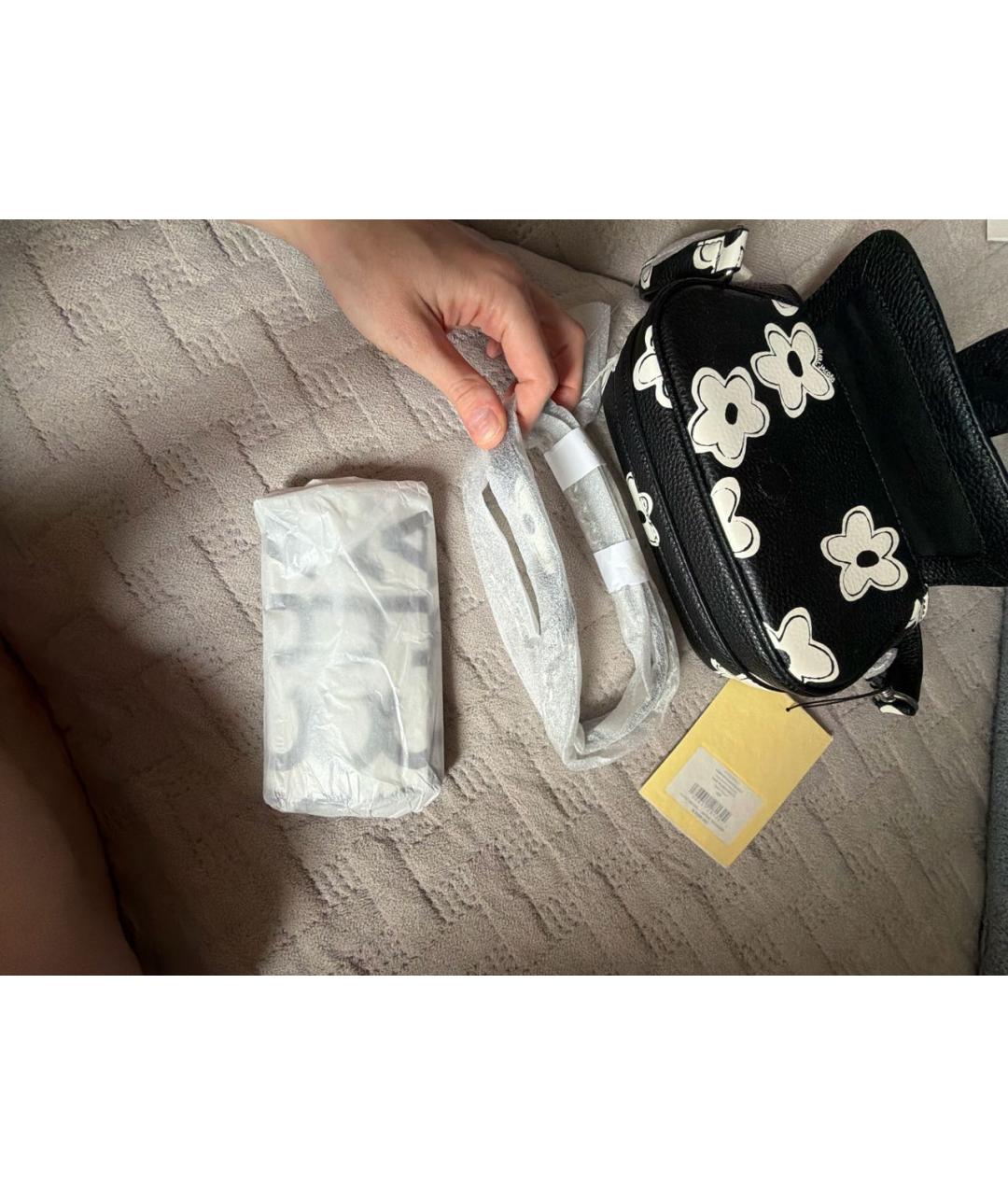 MARC JACOBS Черная кожаная сумка с короткими ручками, фото 6