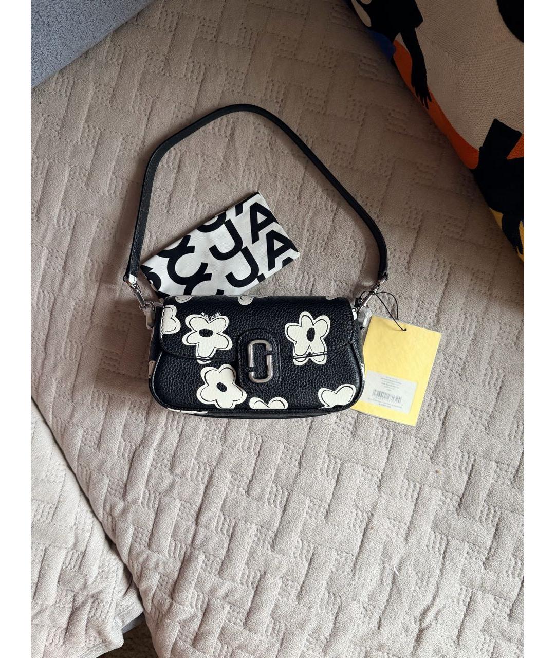 MARC JACOBS Черная кожаная сумка с короткими ручками, фото 2