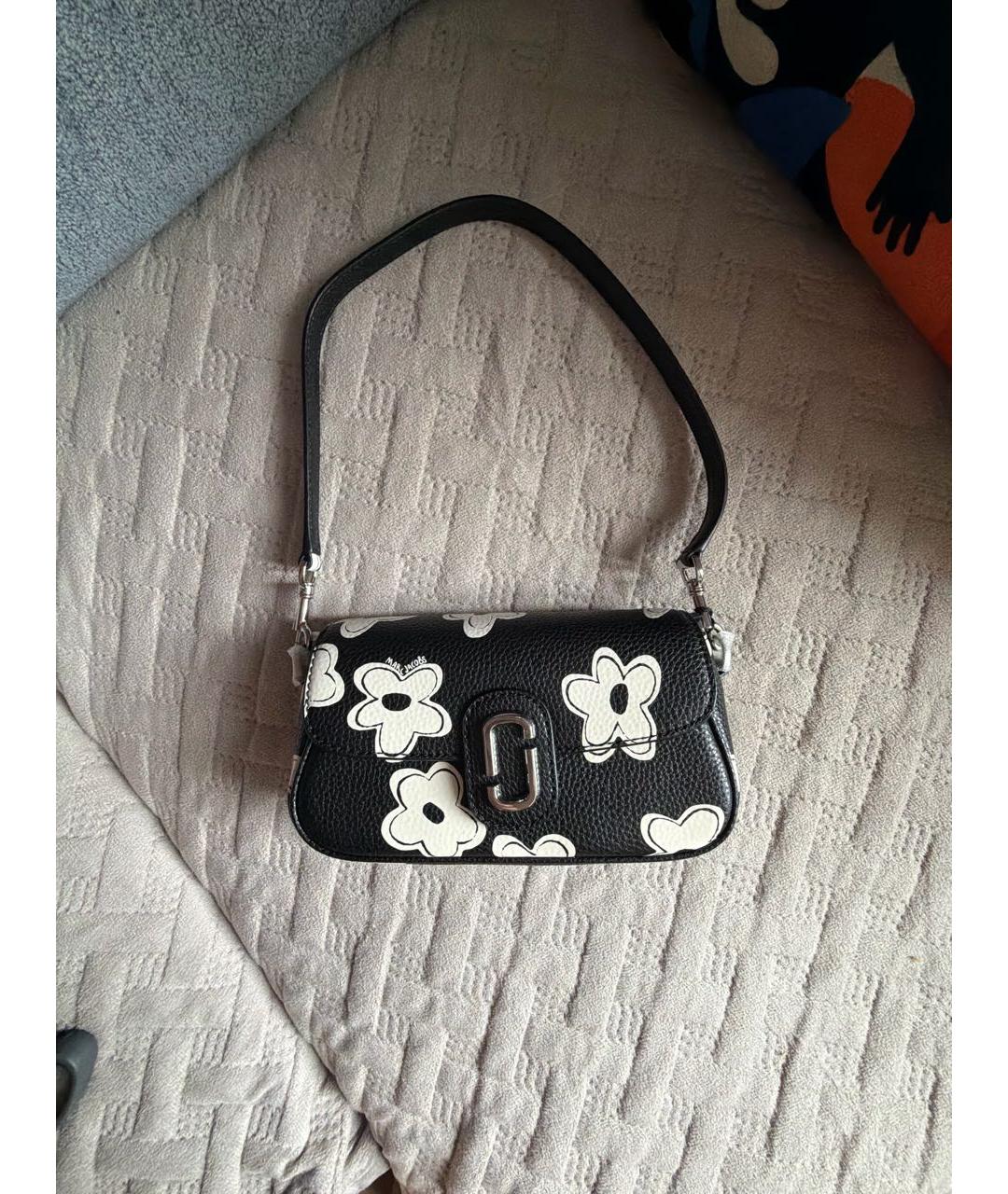 MARC JACOBS Черная кожаная сумка с короткими ручками, фото 7