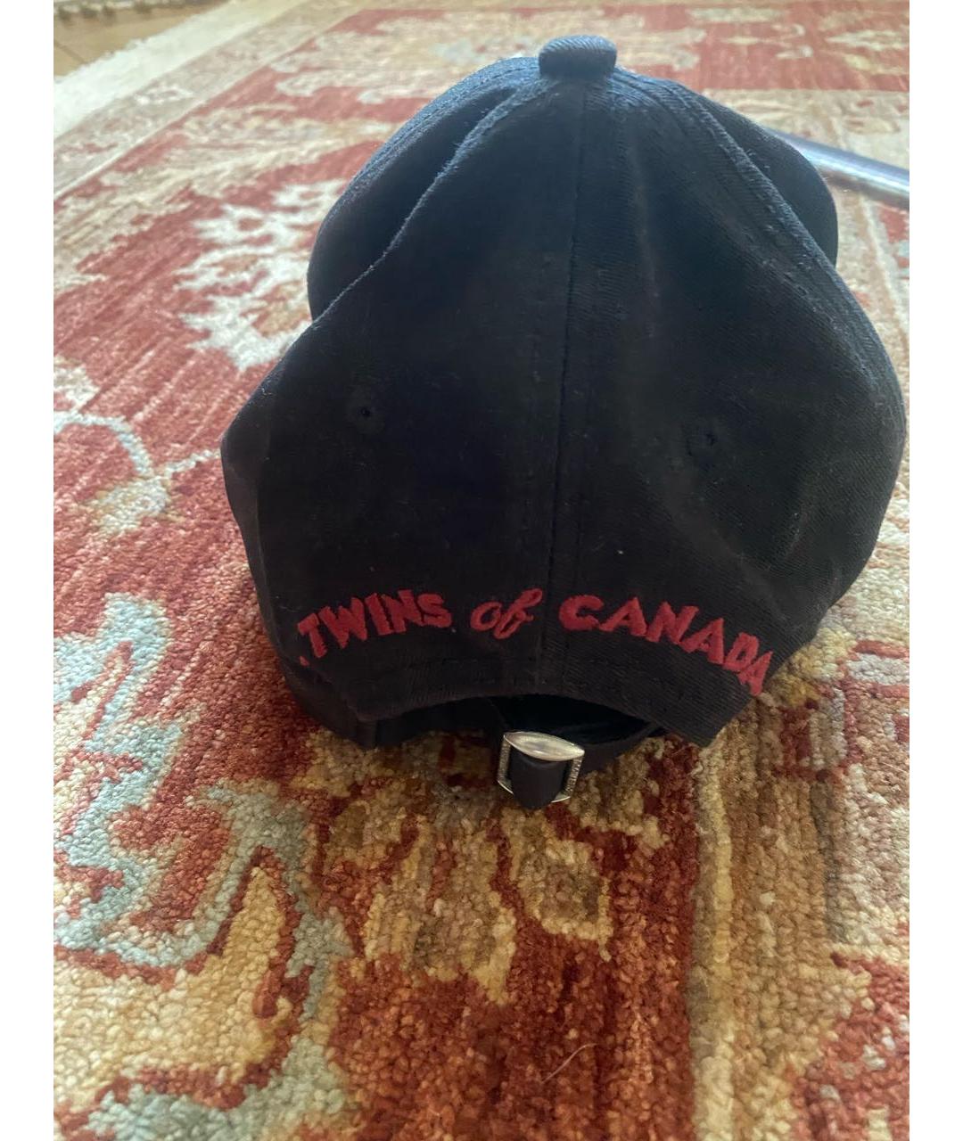 DSQUARED2 Черная хлопковая кепка/бейсболка, фото 2