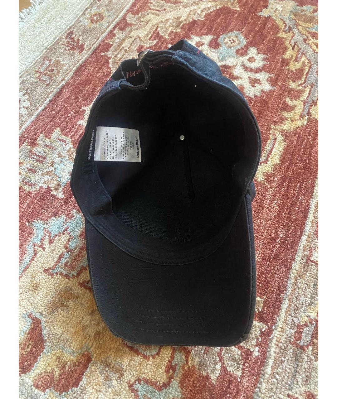 DSQUARED2 Черная хлопковая кепка/бейсболка, фото 3