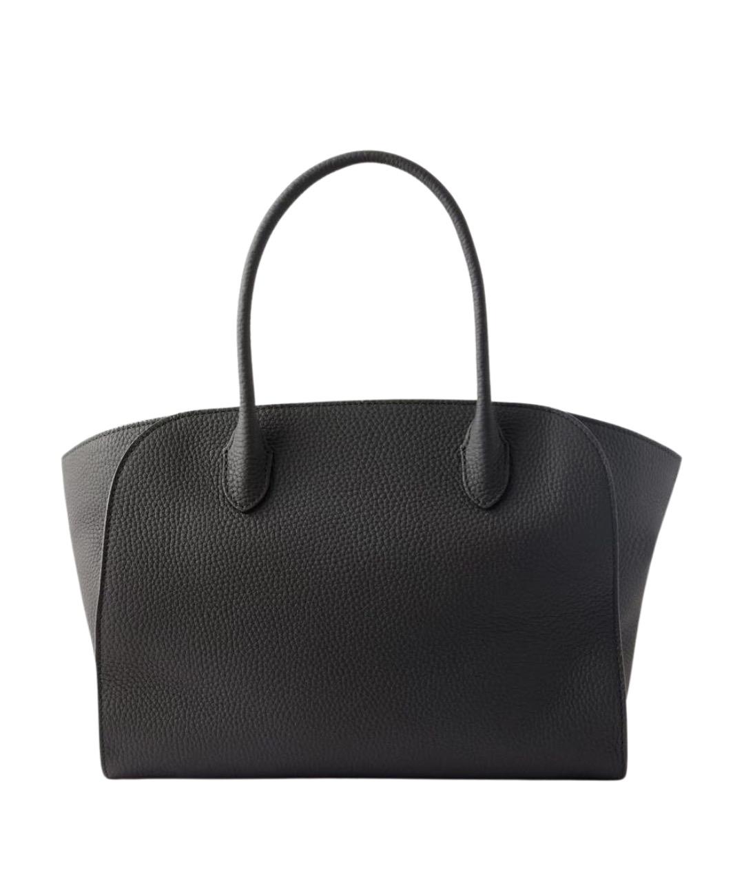 THE ROW Черная кожаная сумка с короткими ручками, фото 1