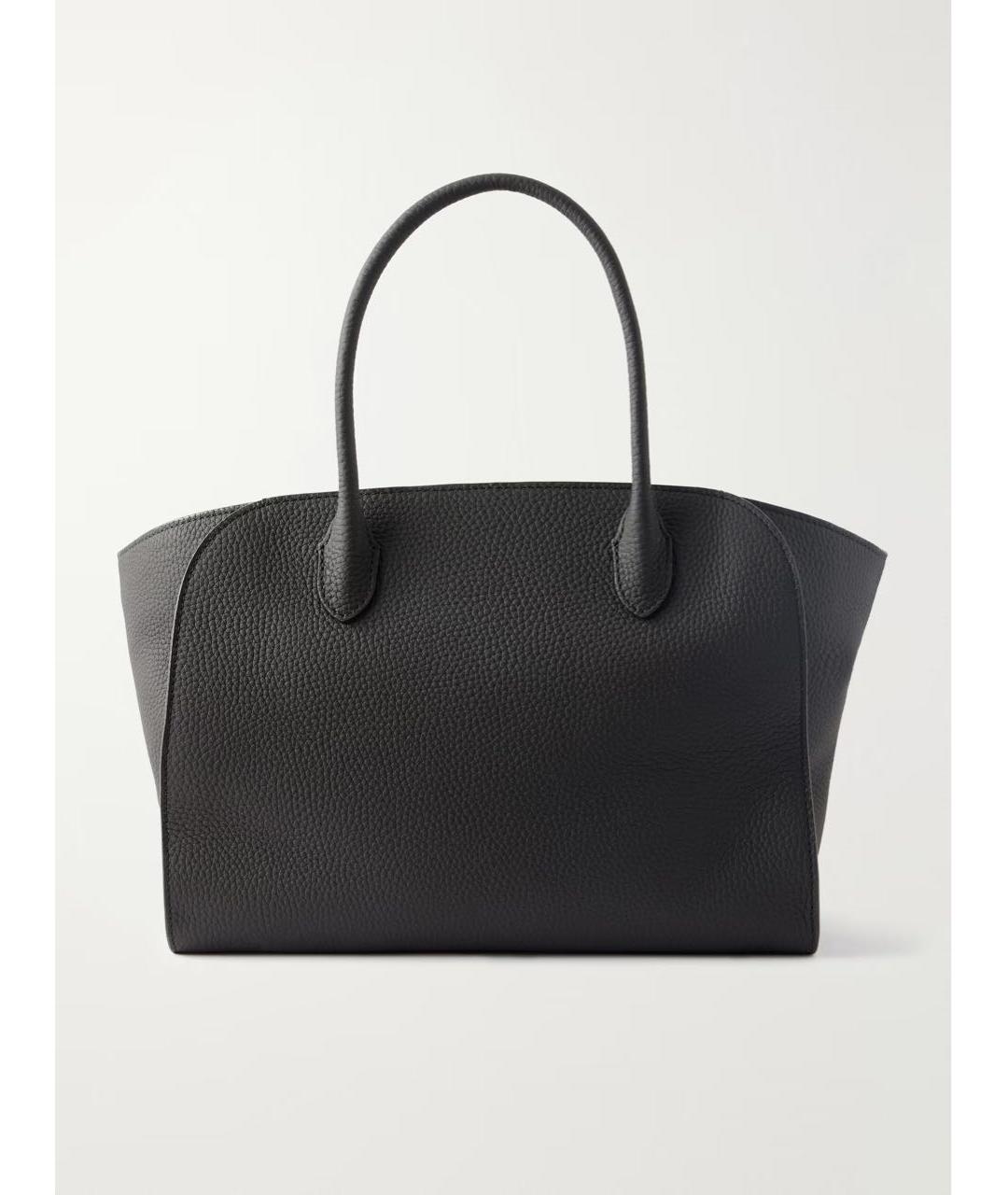 THE ROW Черная кожаная сумка с короткими ручками, фото 8