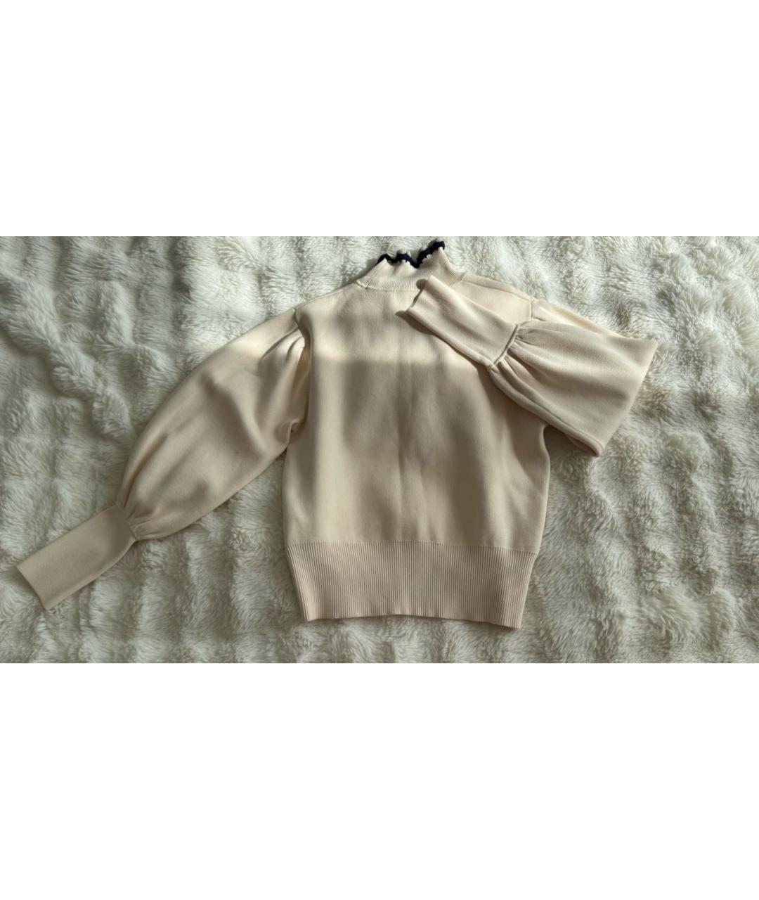 SANDRO Бежевая хлопковая водолазка, фото 3