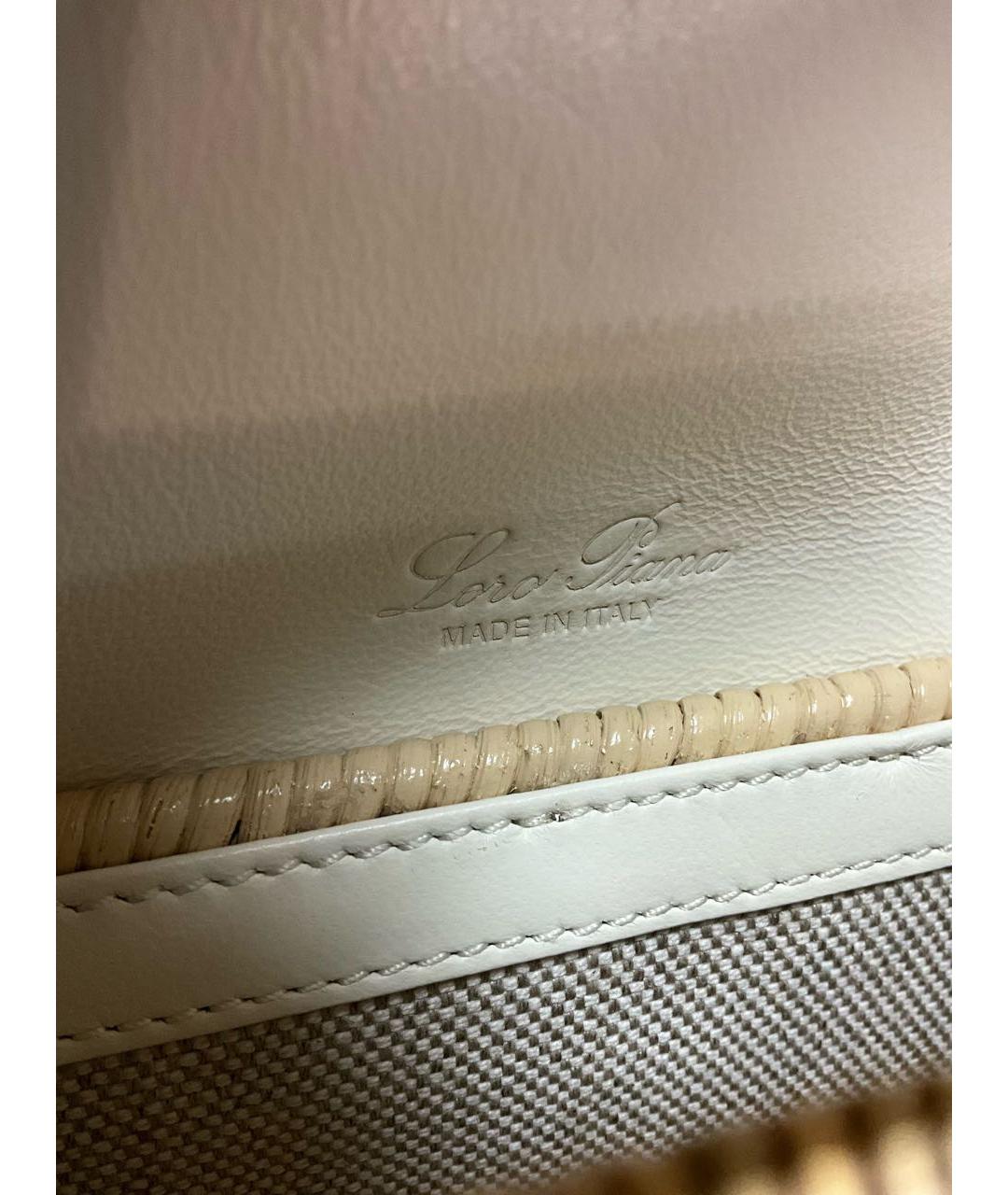 LORO PIANA Белая сумка через плечо, фото 4