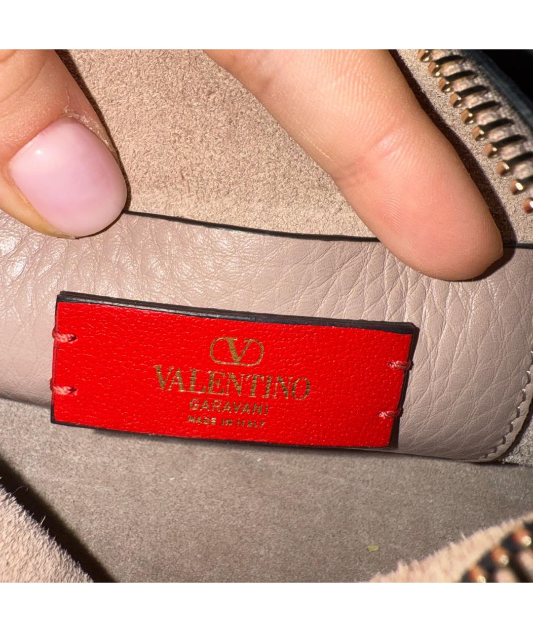 VALENTINO Розовая кожаная сумка через плечо, фото 5