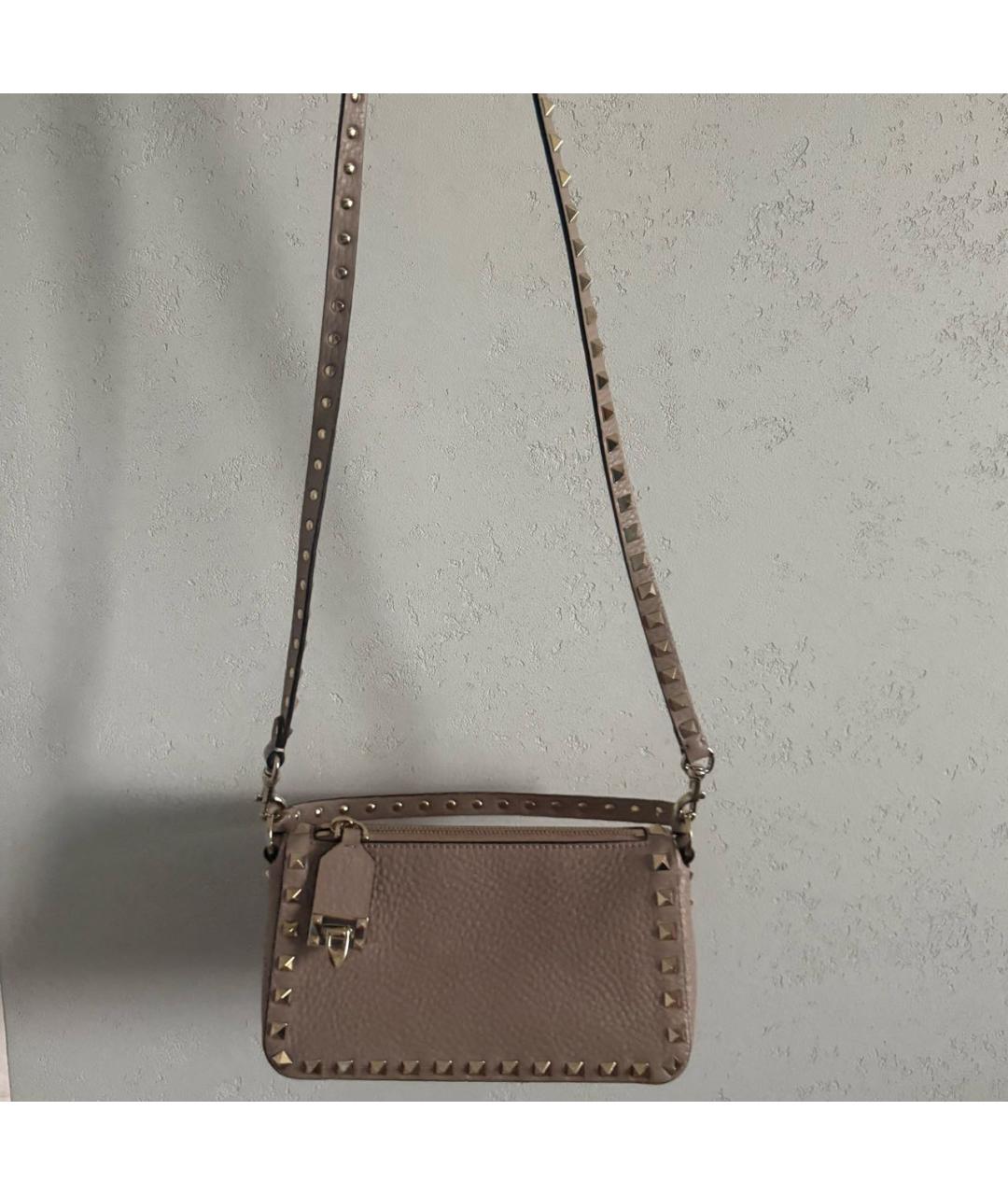 VALENTINO Розовая кожаная сумка через плечо, фото 2