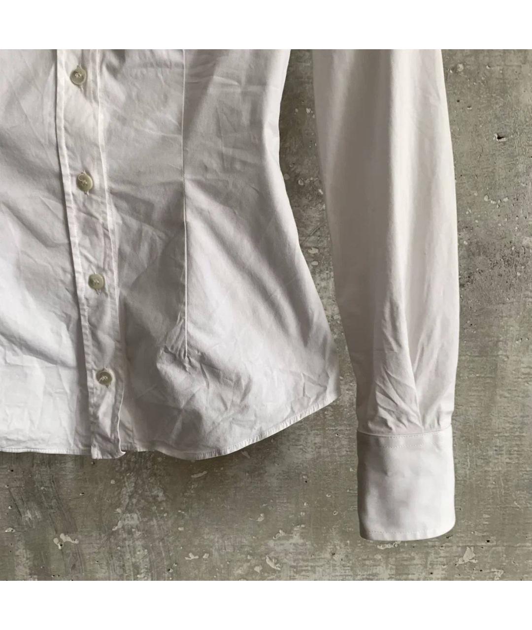 DOLCE&GABBANA Белая хлопко-эластановая блузы, фото 3