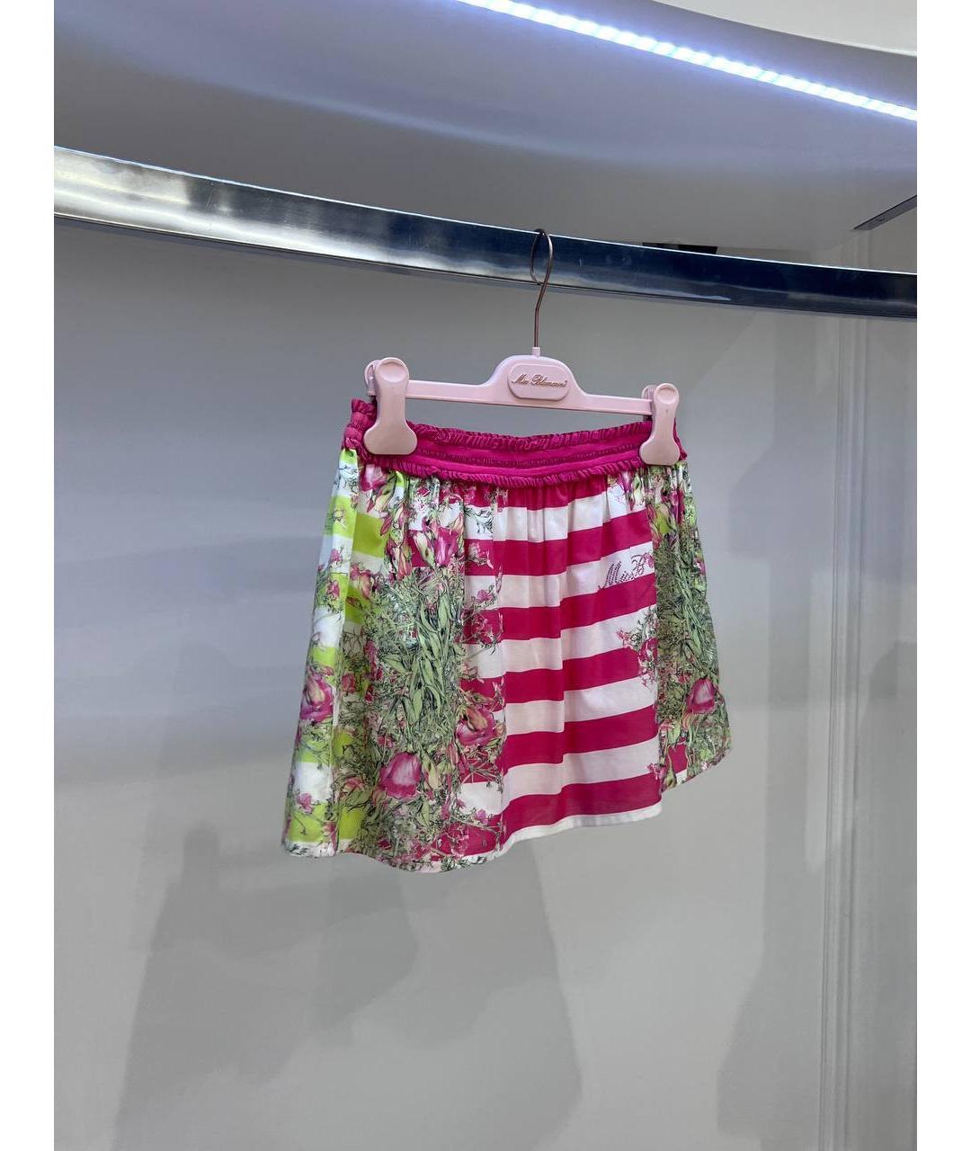 MISS BLUMARINE Мульти хлопковая юбка, фото 2
