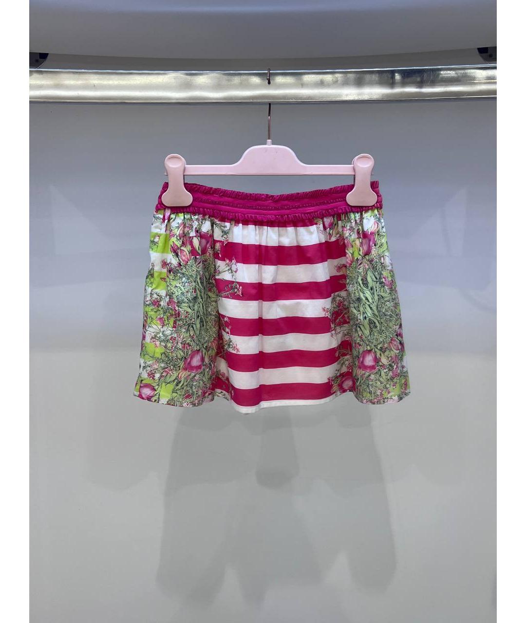 MISS BLUMARINE Мульти хлопковая юбка, фото 3