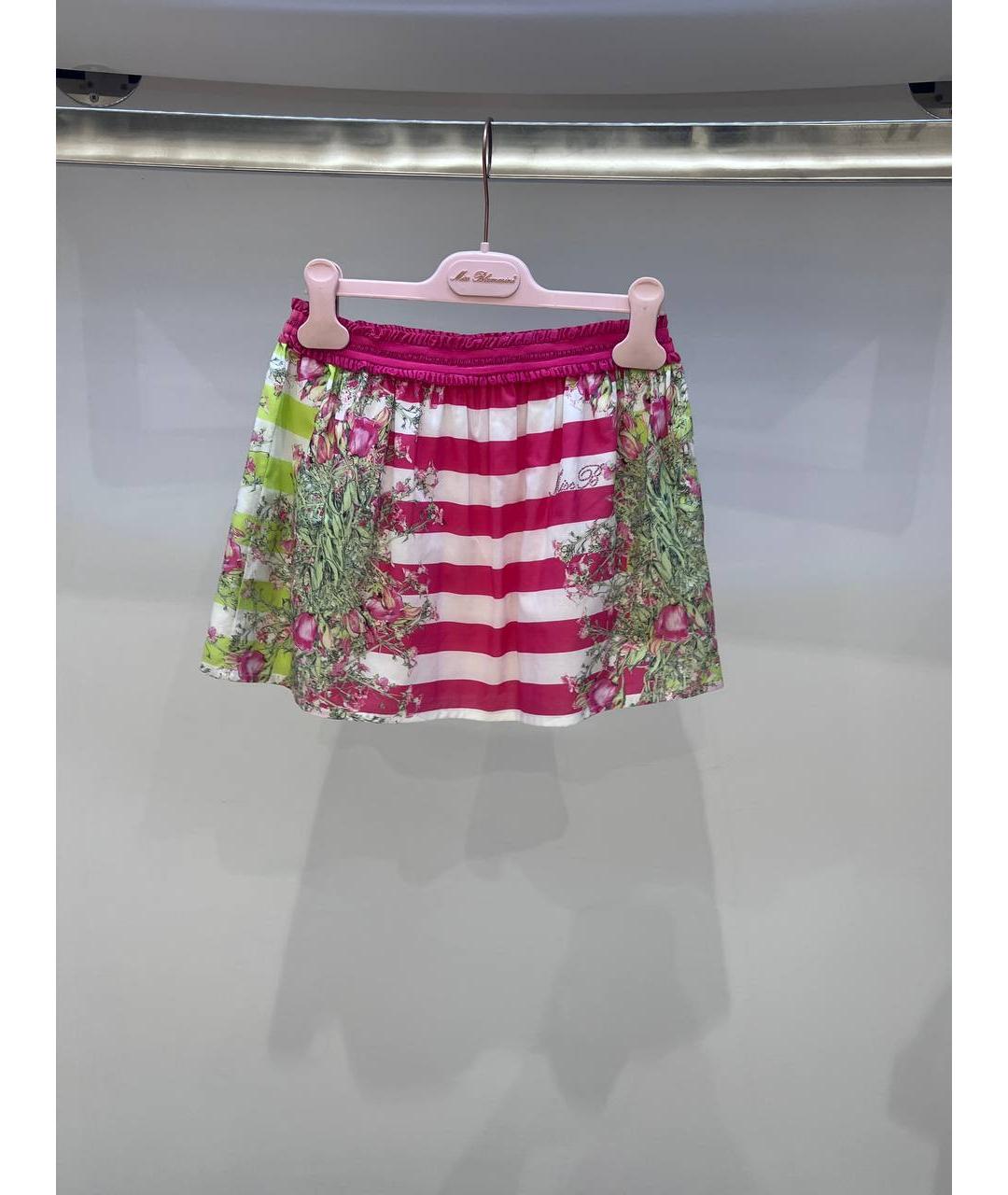 MISS BLUMARINE Мульти хлопковая юбка, фото 4