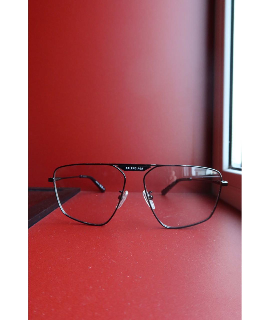 BALENCIAGA Антрацитовые металлические солнцезащитные очки, фото 6