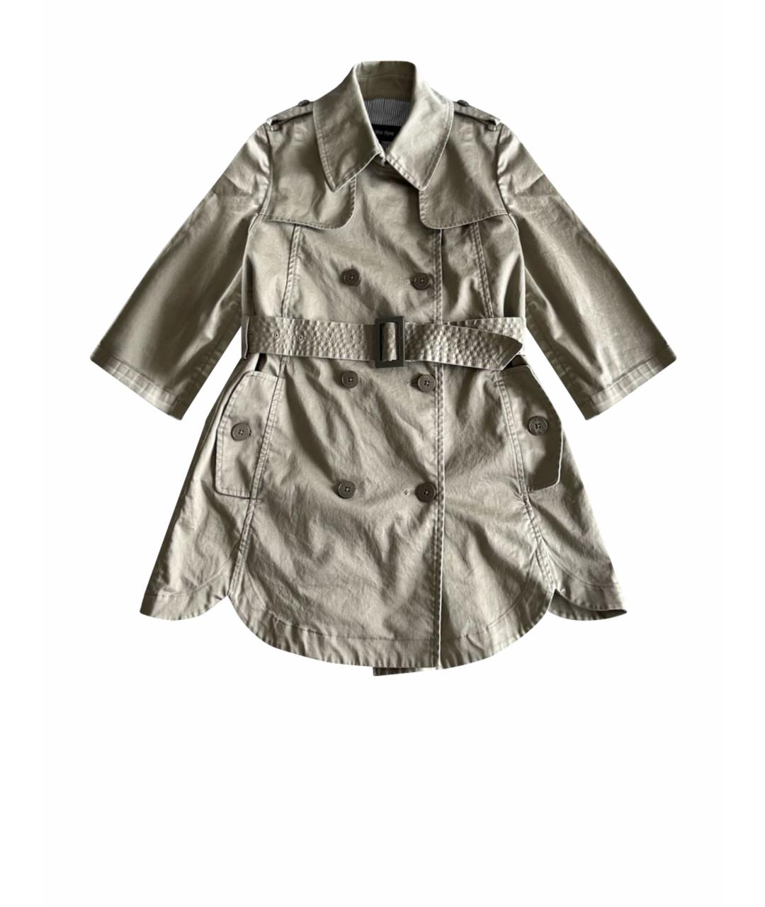 PATRIZIA PEPE Бежевый хлопковый тренч/плащ, фото 1