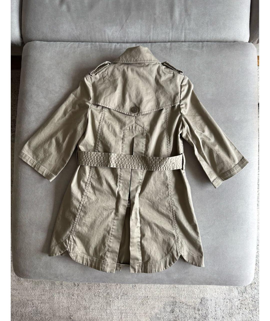 PATRIZIA PEPE Бежевый хлопковый тренч/плащ, фото 2