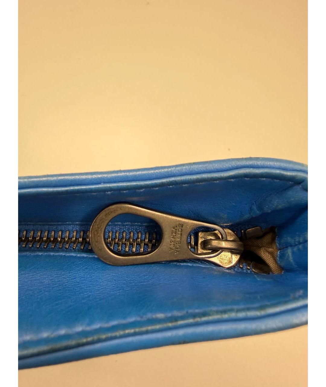 BOTTEGA VENETA Синяя кожаная сумка на плечо, фото 9