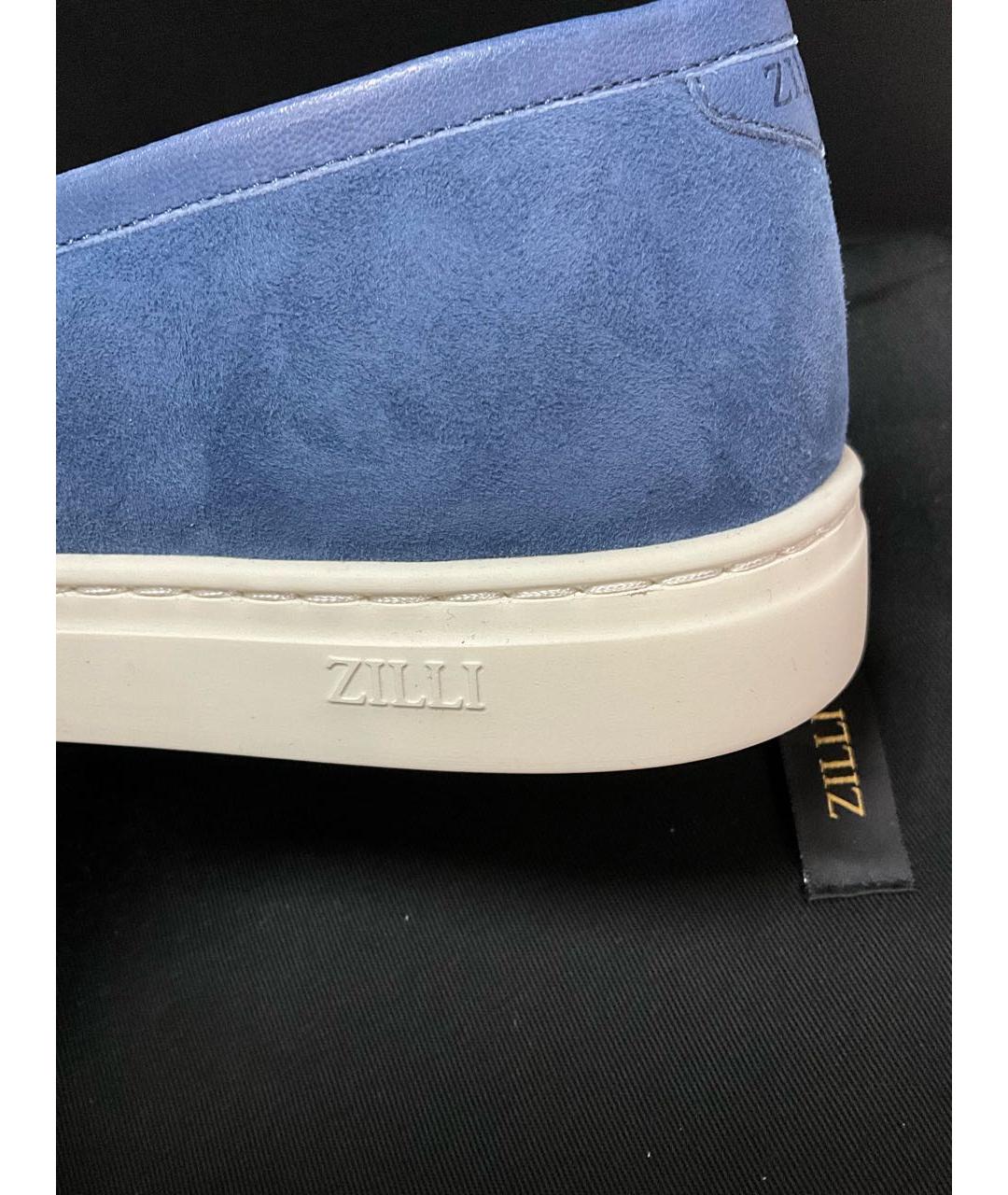 ZILLI Синие замшевые лоферы, фото 3