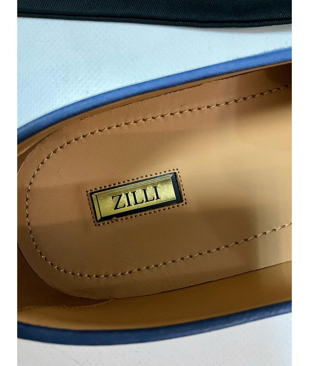 ZILLI Синие замшевые лоферы, фото 5