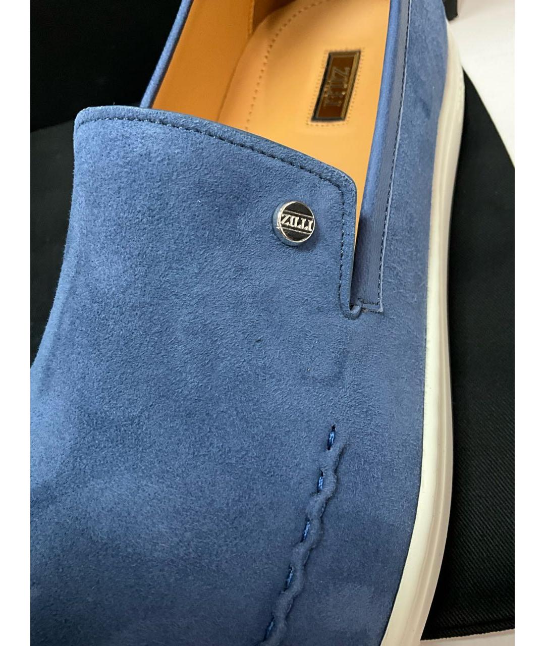 ZILLI Синие замшевые лоферы, фото 4
