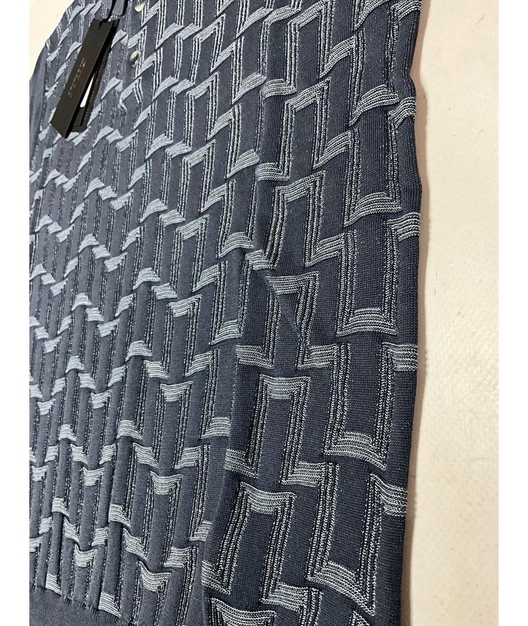 ZILLI Синее поло с коротким рукавом, фото 4