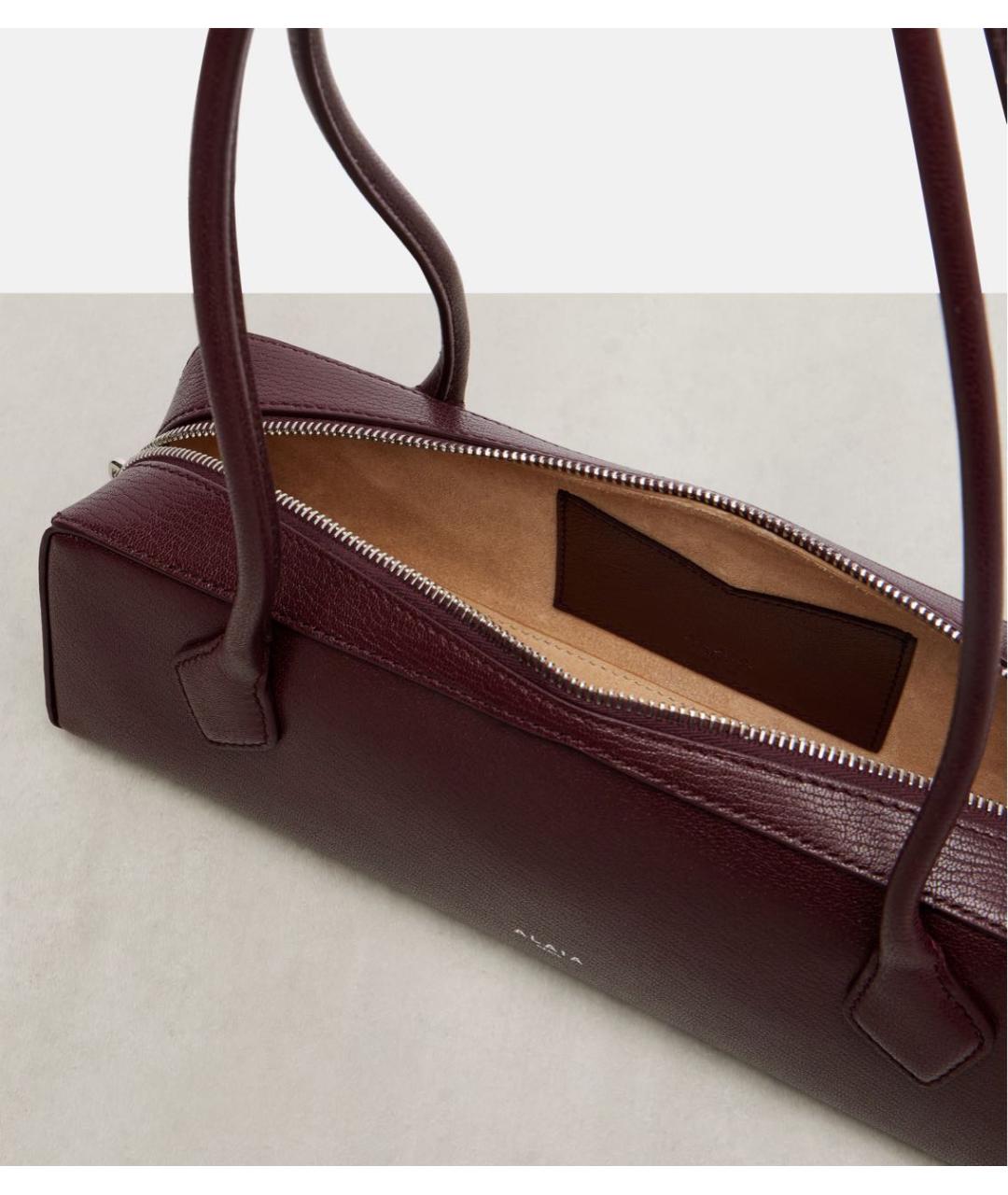ALAIA Бордовая кожаная сумка через плечо, фото 3