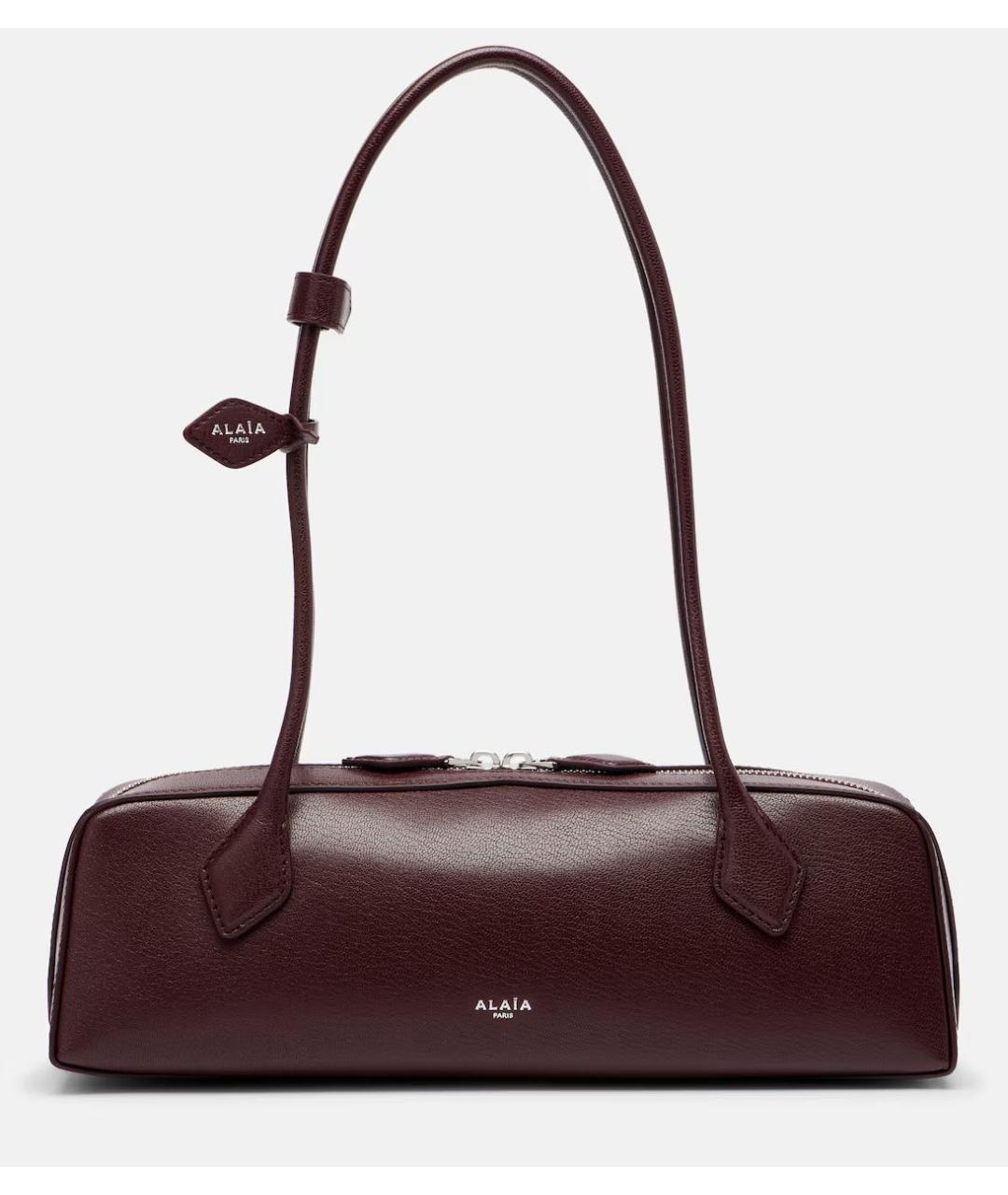 ALAIA Бордовая кожаная сумка через плечо, фото 6