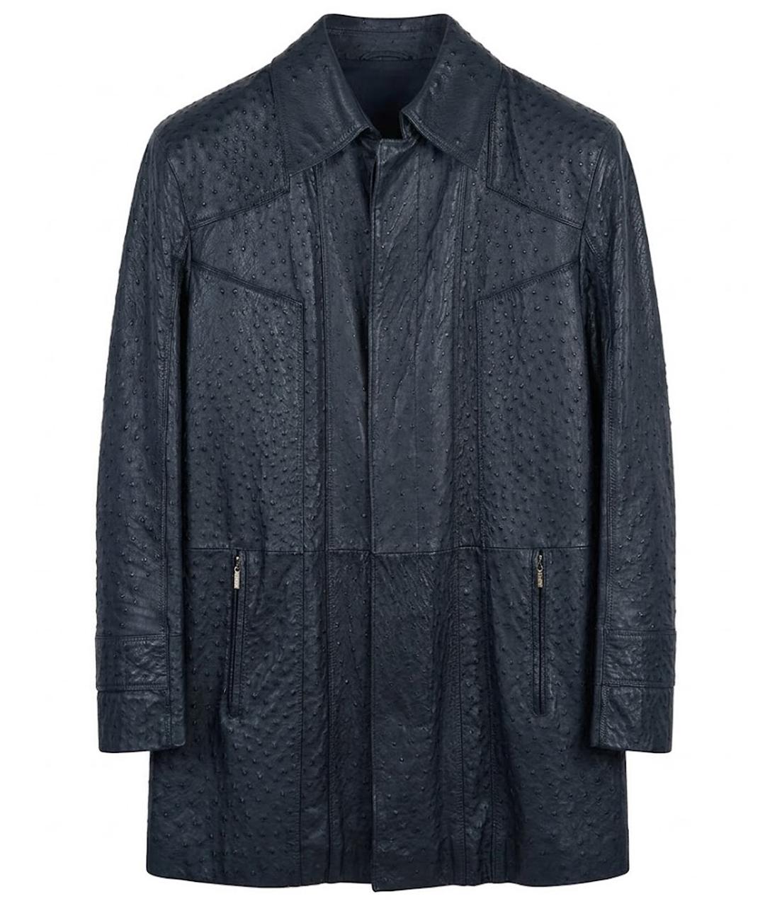 ZILLI Черный тренч / плащ из экзотической кожи, фото 1