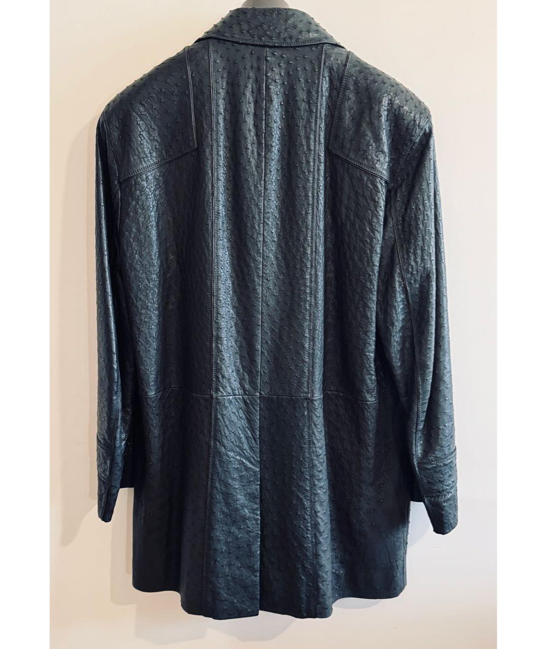 ZILLI Черный тренч / плащ из экзотической кожи, фото 2