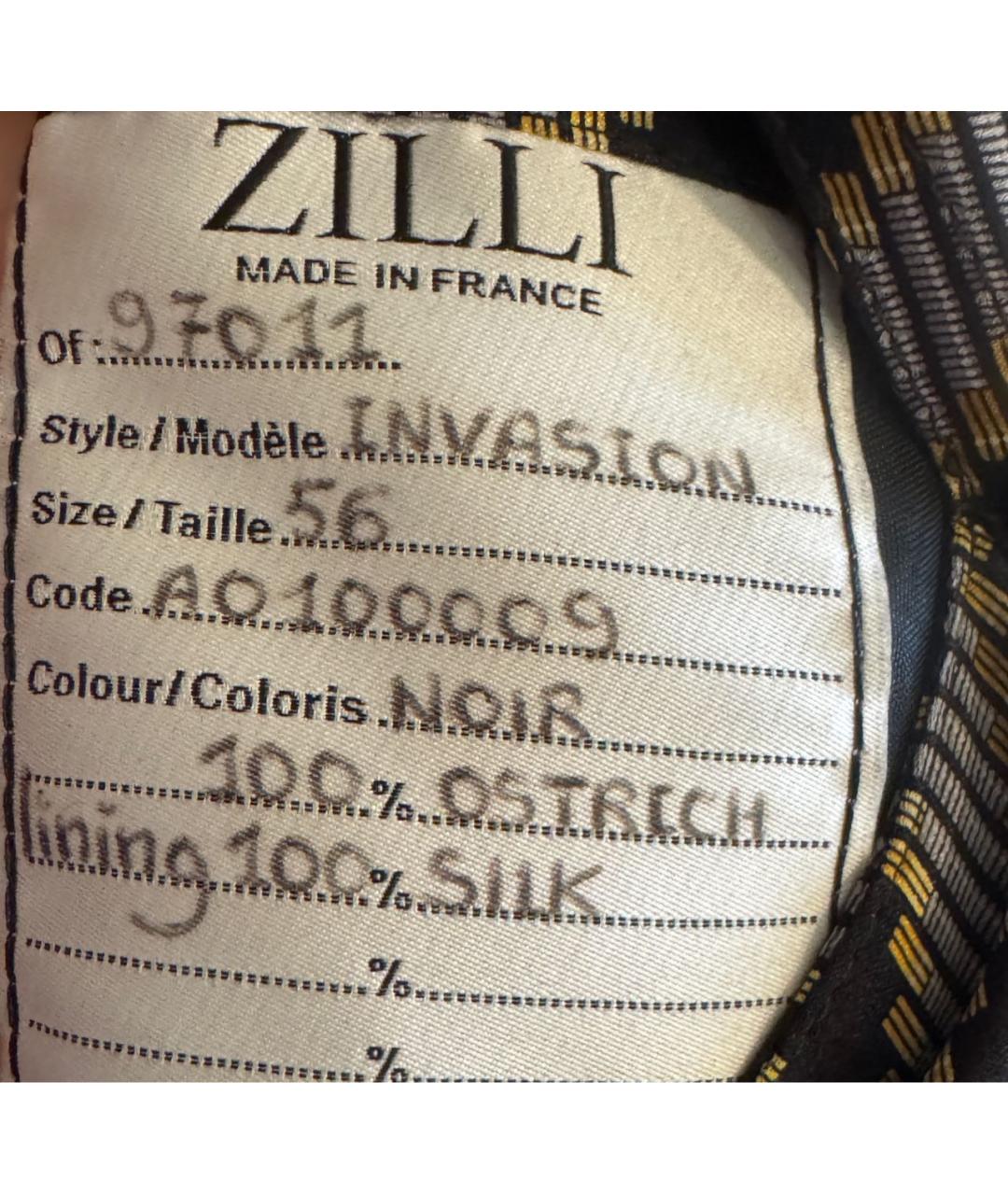 ZILLI Черный тренч / плащ из экзотической кожи, фото 7