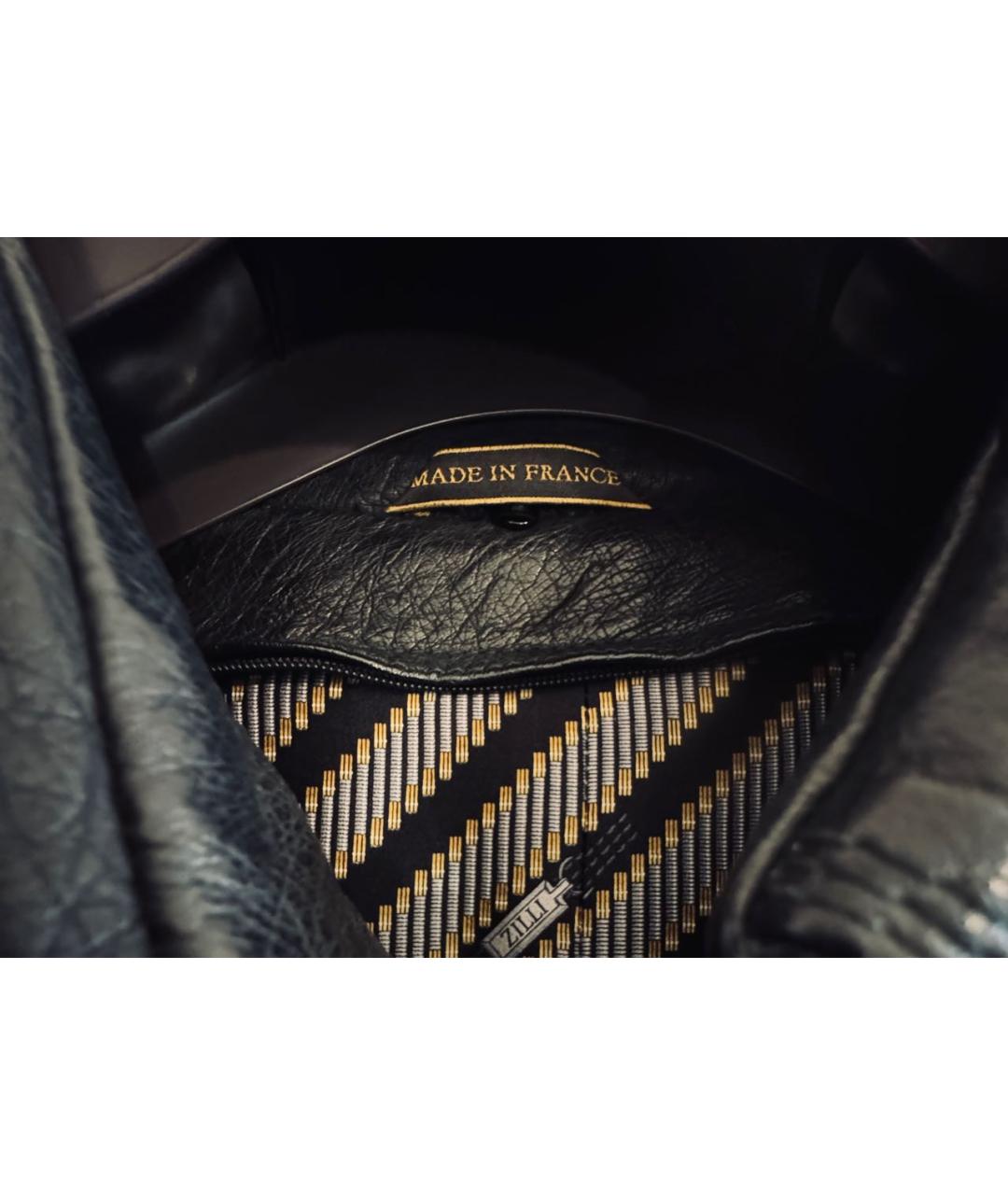 ZILLI Черный тренч / плащ из экзотической кожи, фото 3