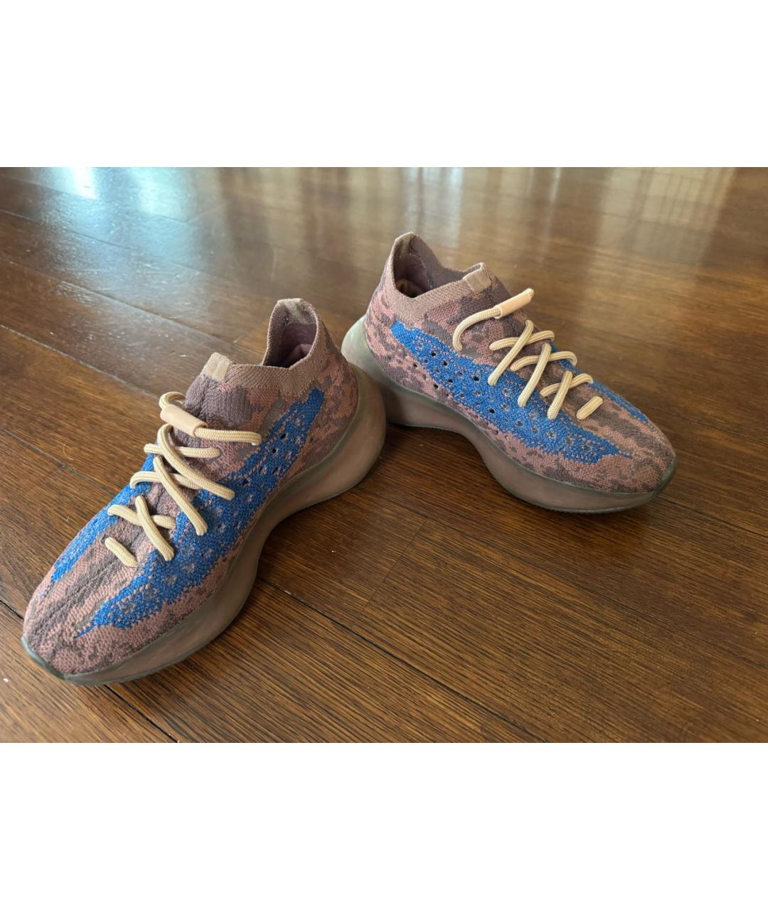 ADIDAS YEEZY Коричневые кеды, фото 3