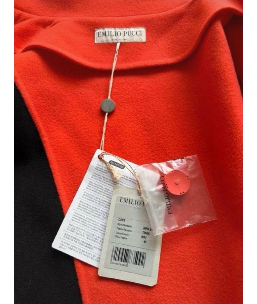 EMILIO PUCCI Красное шерстяное пальто, фото 4
