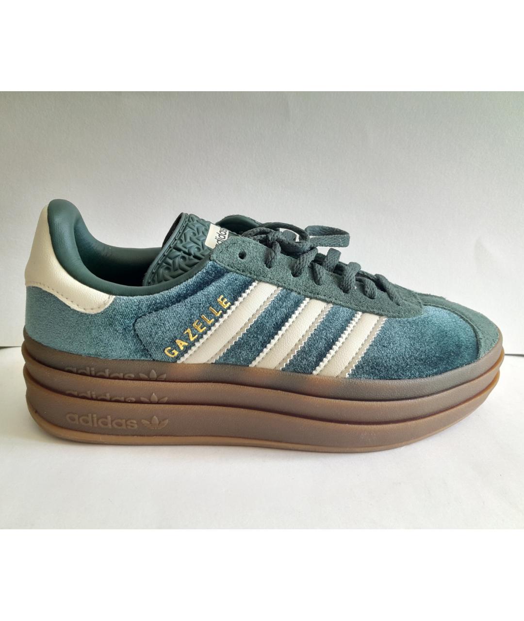 ADIDAS Зеленые текстильные кеды, фото 8