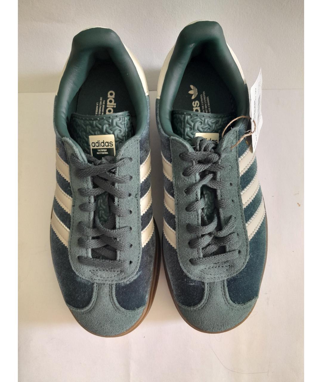 ADIDAS Зеленые текстильные кеды, фото 3