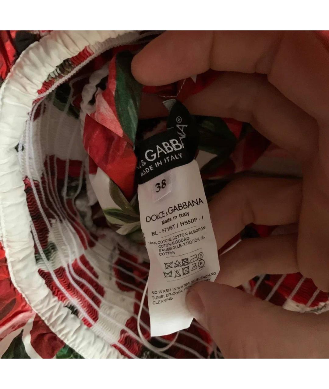 DOLCE&GABBANA Мульти хлопковая блузы, фото 6