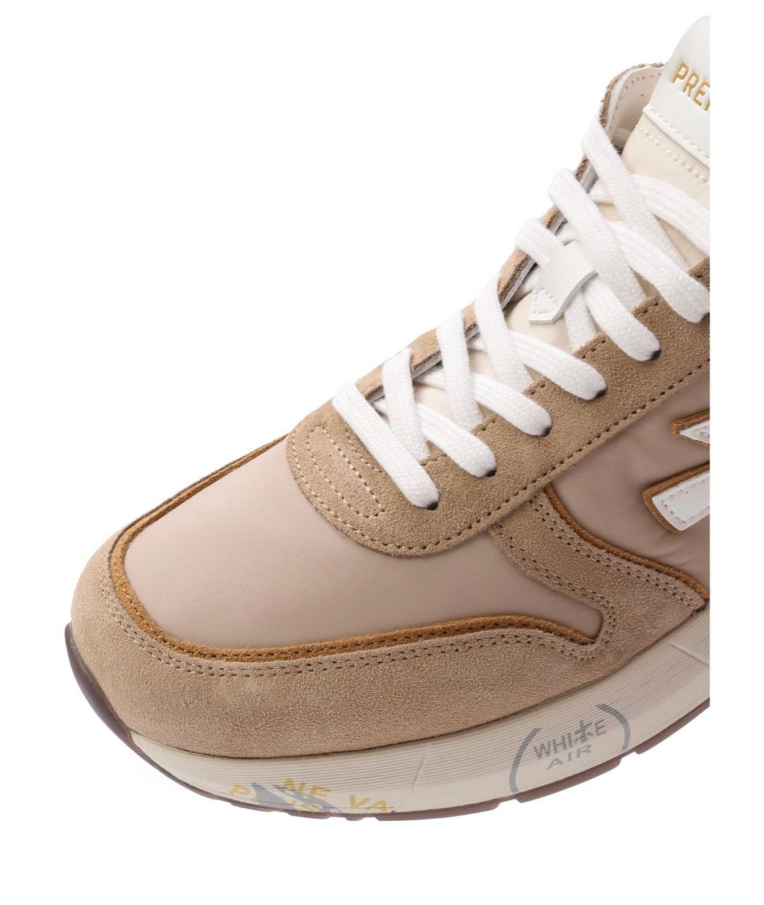 PREMIATA Бежевые замшевые низкие кроссовки / кеды, фото 5