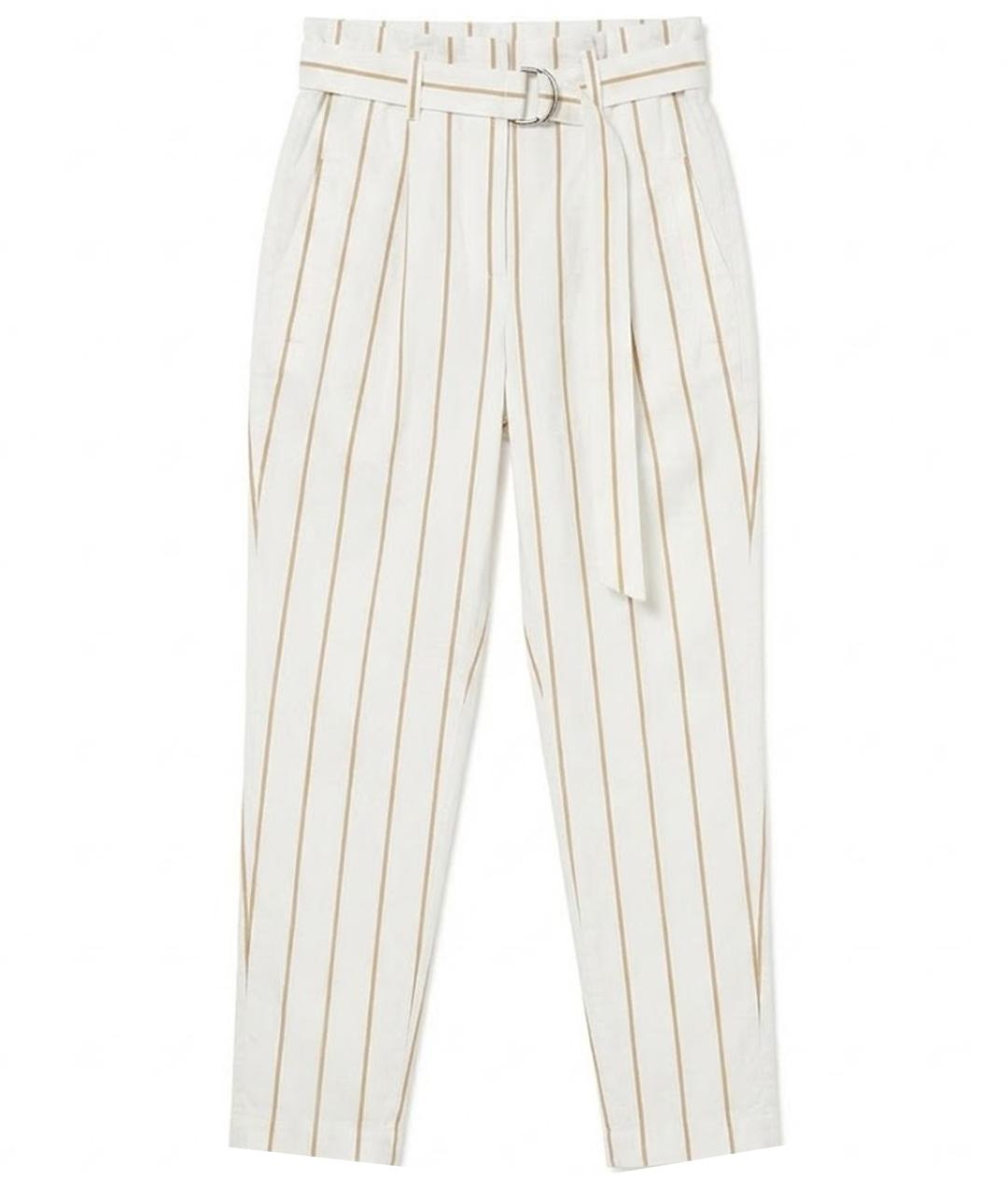 BRUNELLO CUCINELLI Белые хлопковые брюки широкие, фото 1