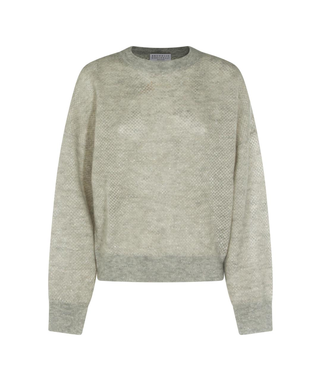 BRUNELLO CUCINELLI Серый шерстяной джемпер / свитер, фото 1