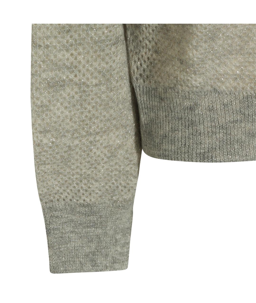 BRUNELLO CUCINELLI Серый шерстяной джемпер / свитер, фото 3