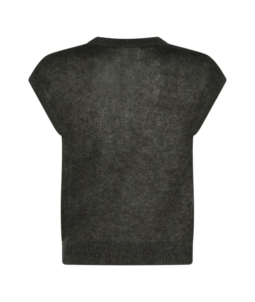 BRUNELLO CUCINELLI Серая шерстяная жилетка, фото 2